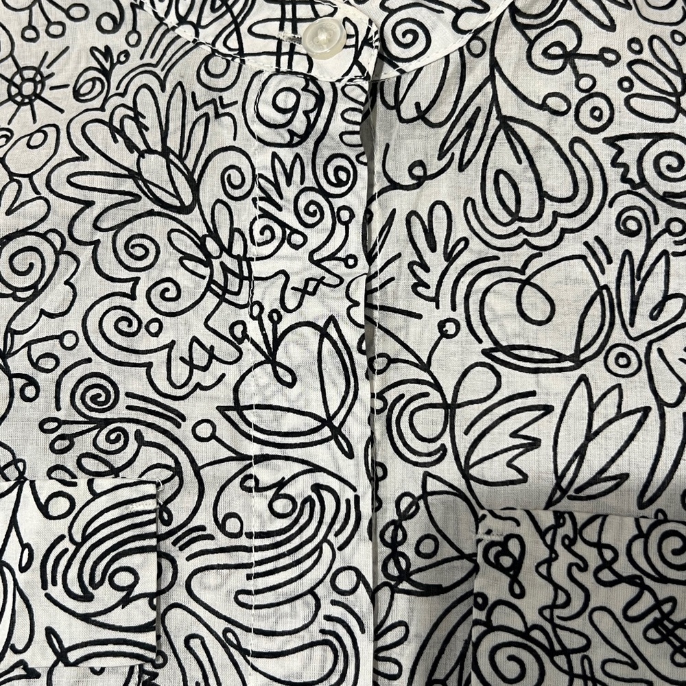 Tory Burch Doodle Print Blouse - Picture 12 of 14